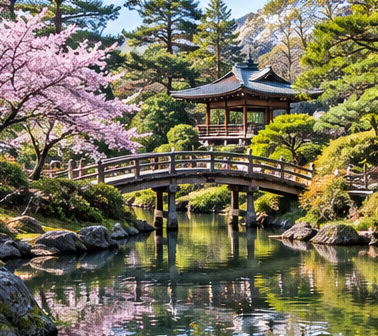 Scenic travel photograph: japanese garden