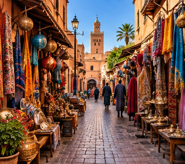 Scenic travel photograph: market street